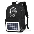 Water Resistant Luminous Logo Solar Charging Backpack